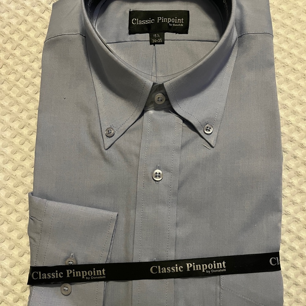 Men's Donatelli Blue Shirt, 15.5 34-35